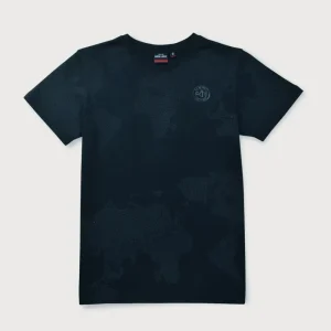 Gini & Jony Boys Blue Printed Cotton T-Shirt Half Sleeves