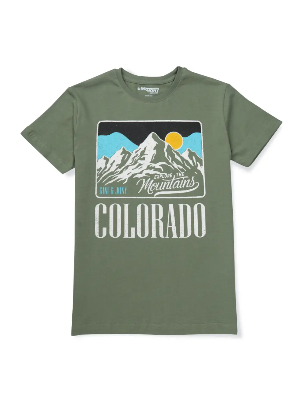 Gini & Jony Boys Typography Cotton Blend Regular T Shirt