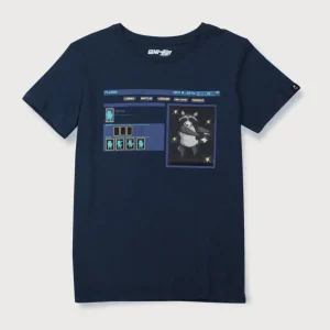 Gini And Jony Boys Navy Typographic Print Cotton Polo T-Shirt Half Sleeves