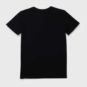 Gini & Jony Boys Black Printed Cotton T-Shirt Half Sleeves