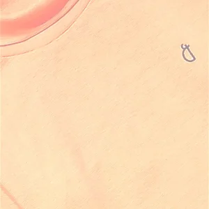 Gini And Jony Girls Peach Logo Cotton Skivvy Full Sleeves