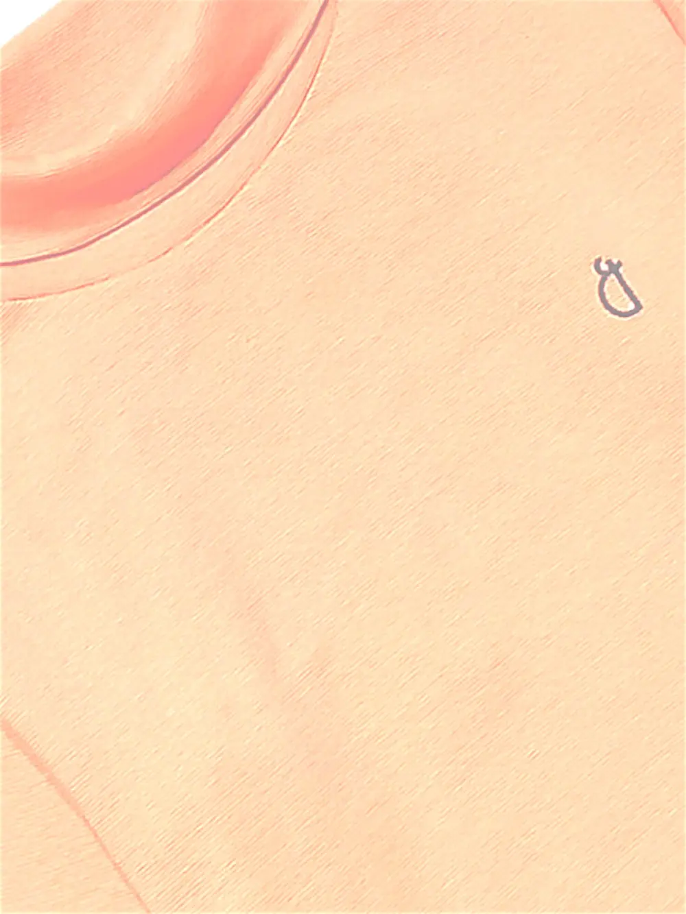 Gini And Jony Girls Peach Logo Cotton Skivvy Full Sleeves