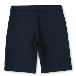 Gini & Jony Boys Blue Solid Cotton Fixed Waist Bermuda