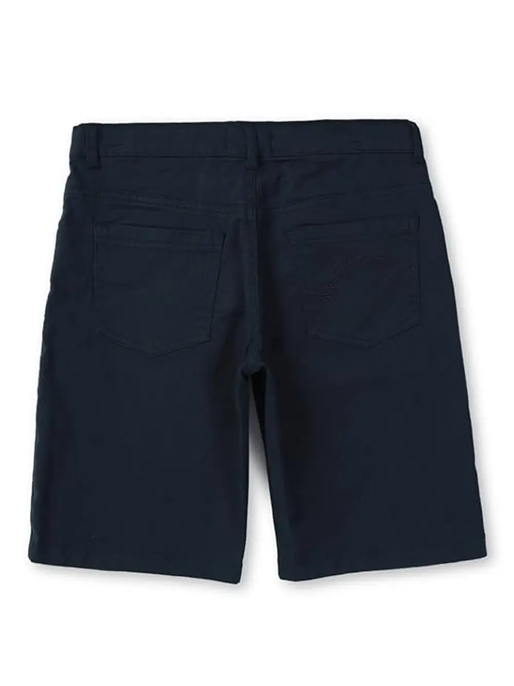Gini & Jony Boys Blue Solid Cotton Fixed Waist Bermuda