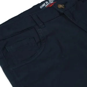 Gini & Jony Boys Blue Solid Cotton Fixed Waist Bermuda
