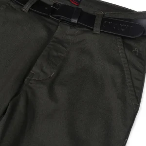 Gini & Jony Boys Blue Solid Cotton Fixed Waist Trouser