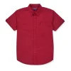 Gini & Jony Boys Red Solid Cotton Half Sleeves Shirt