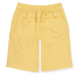 Gini And Jony Boys Yellow Printed Cotton Bermuda Elasticated
