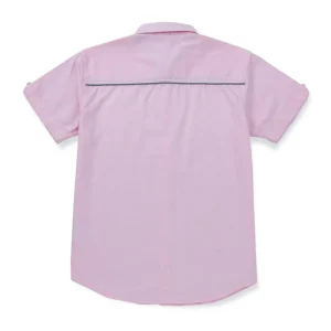 Gini And Jony Boys Pink Solid Cotton Shirt Half Sleeves