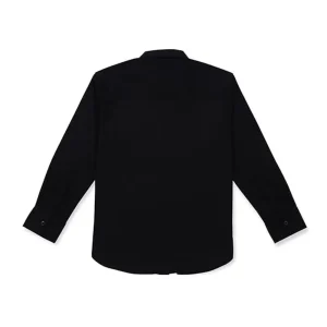 Gini And Jony Boys Black Solid Cotton Full Sleeves Shirt