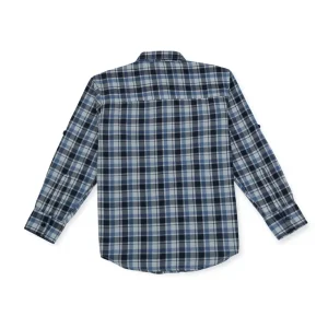 Gini & Jony Boys Blue Checks Cotton Full Sleeves Shirt