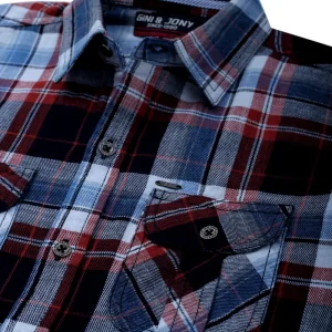 Gini & Jony Boys Blue Checks Cotton Twill Full Sleeves Shirt