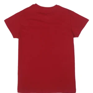 Gini And Jony Girls Maroon Printed Cotton Knits Top Half Sleeves 11-12 Years