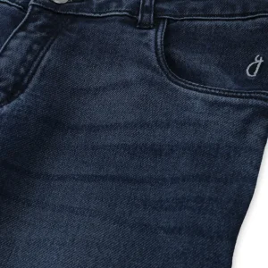 Gini And Jony Girls Dark Blue Washed Denim Jeans Fixed Waist