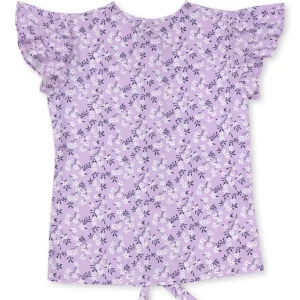 Gini & Jony Girls Yellow Printed Cotton Sleeveless Woven Top