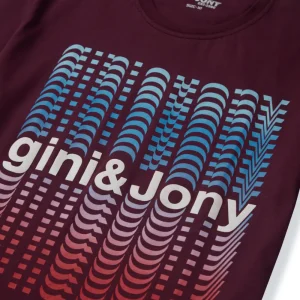 Gini And Jony Boys Red Printed Cotton Half Sleeves T-Shirt