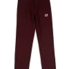 Gini And Jony Boys Maroon Solid Cotton Elasticated Track Pant
