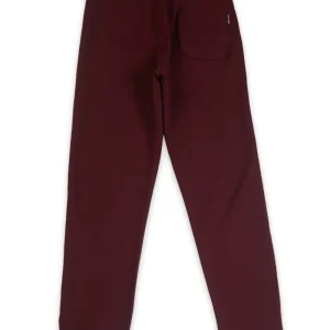 Gini And Jony Boys Maroon Solid Cotton Elasticated Track Pant