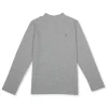 Gini And Jony Girls Grey Solid Cotton Skivvy Full Sleeves 9-10 Years