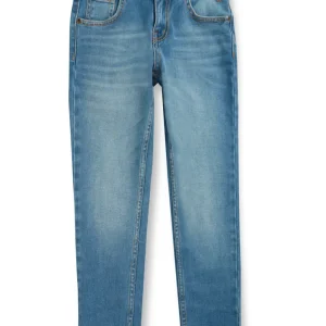Gini And Jony Boys Blue Washed Denim Fixed Waist Jeans