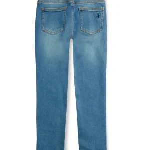 Gini And Jony Boys Blue Washed Denim Fixed Waist Jeans