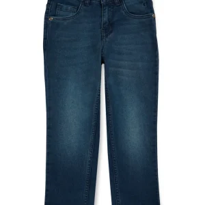 Gini And Jony Boys Navy Blue Washed Denim Fixed Waist Jeans