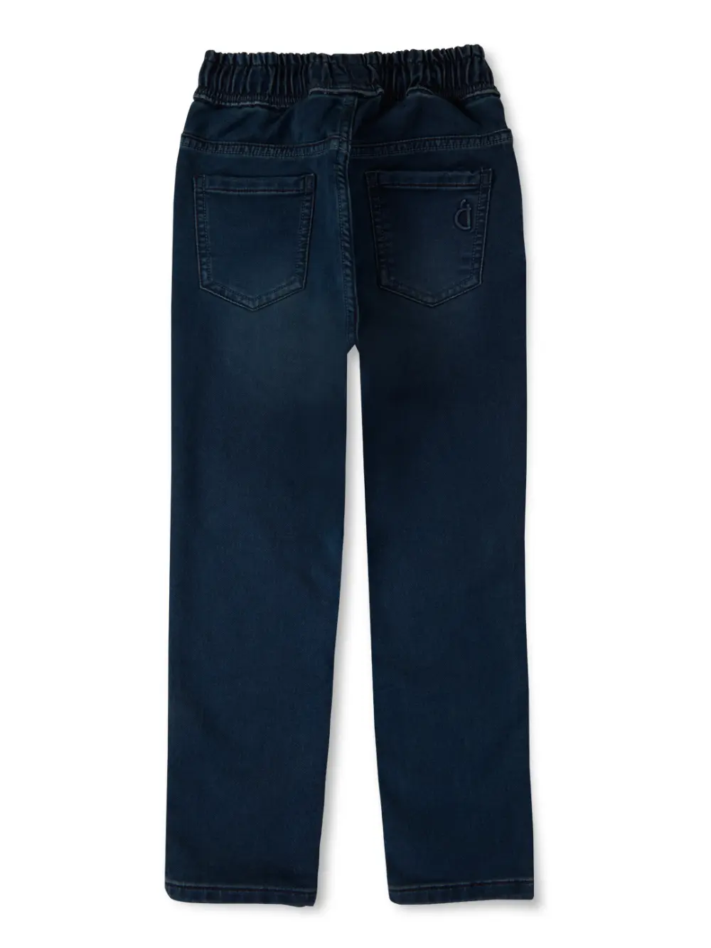 Gini & Jony Boys Blue Solid Denim Elasticated Jeans