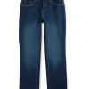 Gini & Jony Boys Navy Blue Solid Denim Fixed Waist Jeans