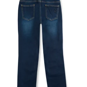 Gini & Jony Boys Navy Blue Solid Denim Fixed Waist Jeans