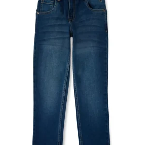 Gini & Jony Boys Blue Washed Denim Elasticated Jeans