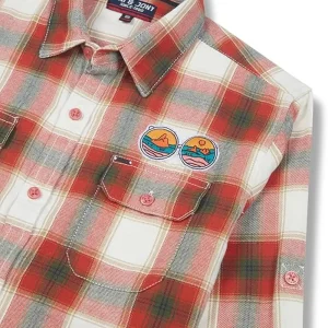 Gini And Jony Boys White Checkered Woven Full Sleeves Shirt