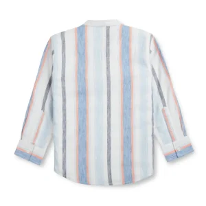 Gini And Jony Boys White Stripes Cotton Full Sleeves Shirt