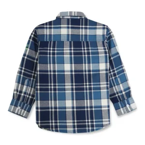 Gini & Jony Boys Blue Checks Cotton Shirt