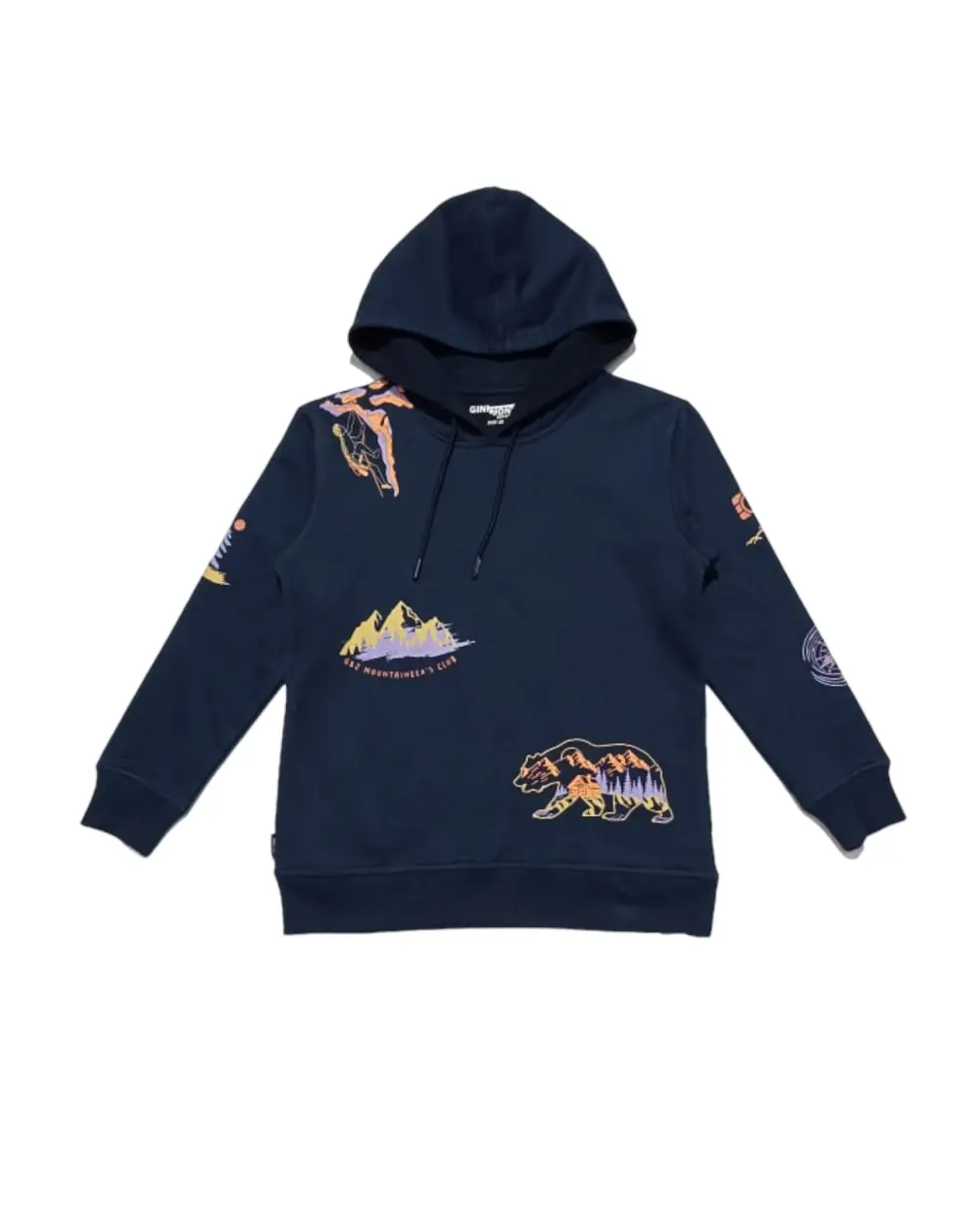 Gini And Jony Boys Navy Blue Graphic Print Cotton Sweat Shirt Full Sleeves