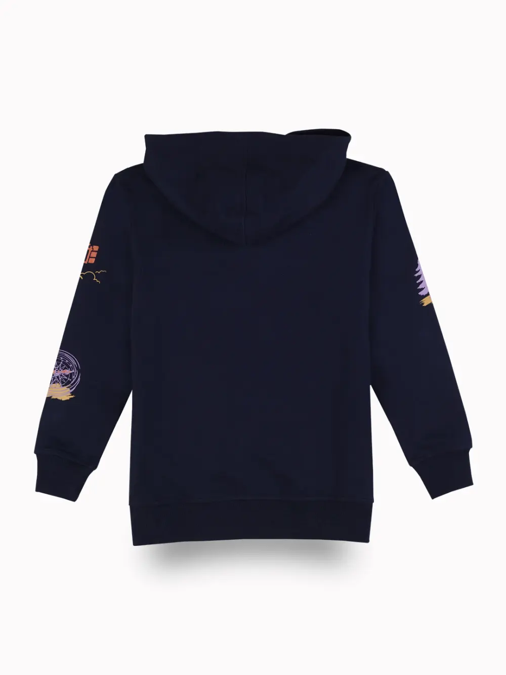 Gini And Jony Boys Navy Blue Graphic Print Cotton Sweat Shirt Full Sleeves