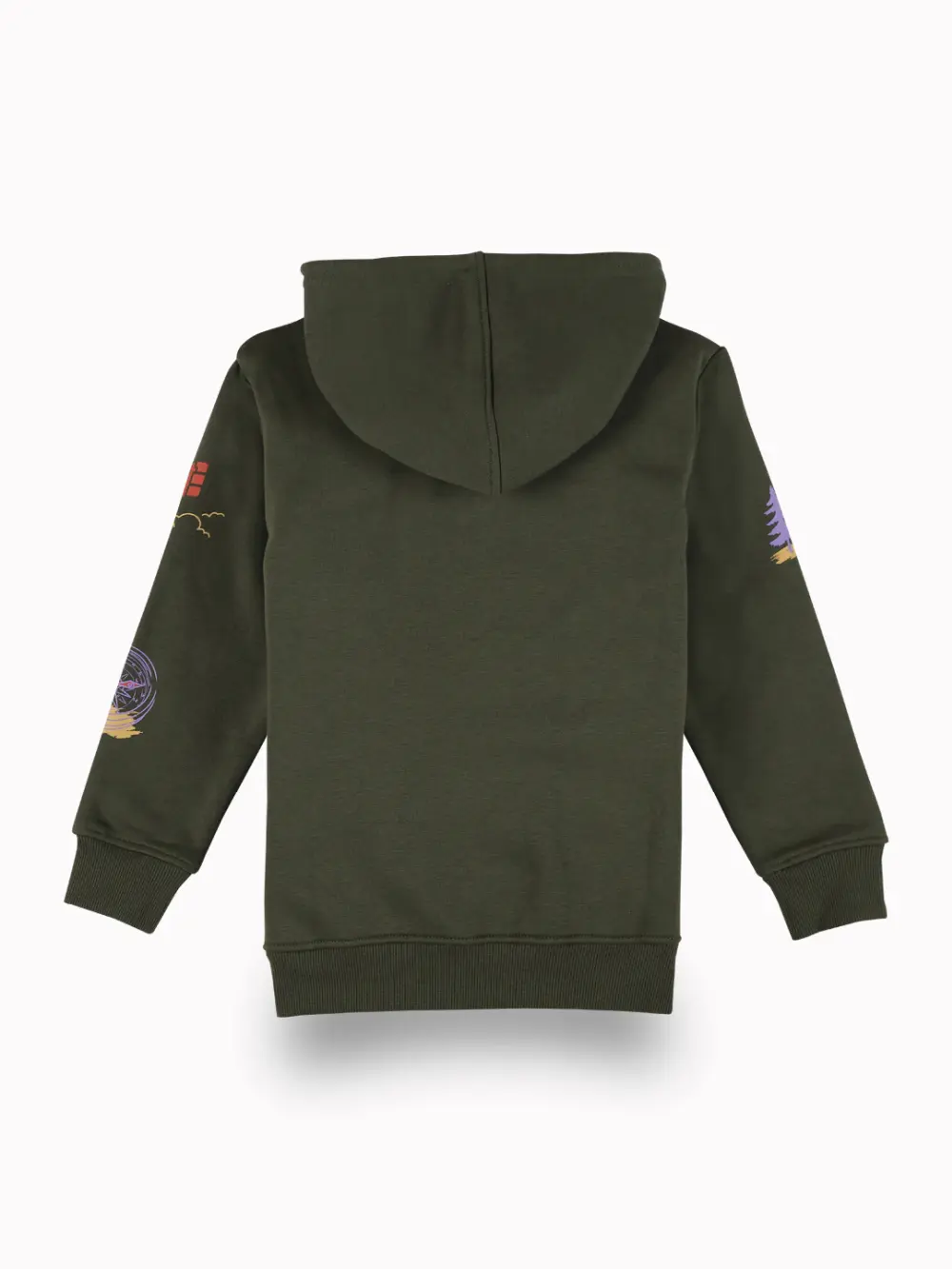 Gini And Jony Boys Olive Graphic Print Cotton Sweat Shirt Full Sleeves