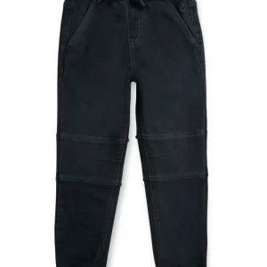 Gini And Jony Boys Black Solid Denim Elasticated Jeans