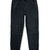 Gini And Jony Boys Black Solid Denim Elasticated Jeans
