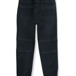 Gini And Jony Boys Black Solid Denim Elasticated Jeans