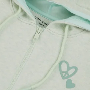 Gini And Jony Girls Green Solid Fleece Full Sleeves Knits Jacket
