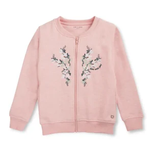 Gini And Jony Girls Pink Embroidery Cotton Knits Jacket Full Sleeves 9-10 Years