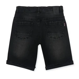 Gini And Jony Boys Grey Solid Cotton Denim Fixed Waist Shorts