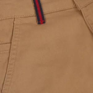 Gini And Jony Boys Khaki Solid Cotton Trouser Fixed Waist
