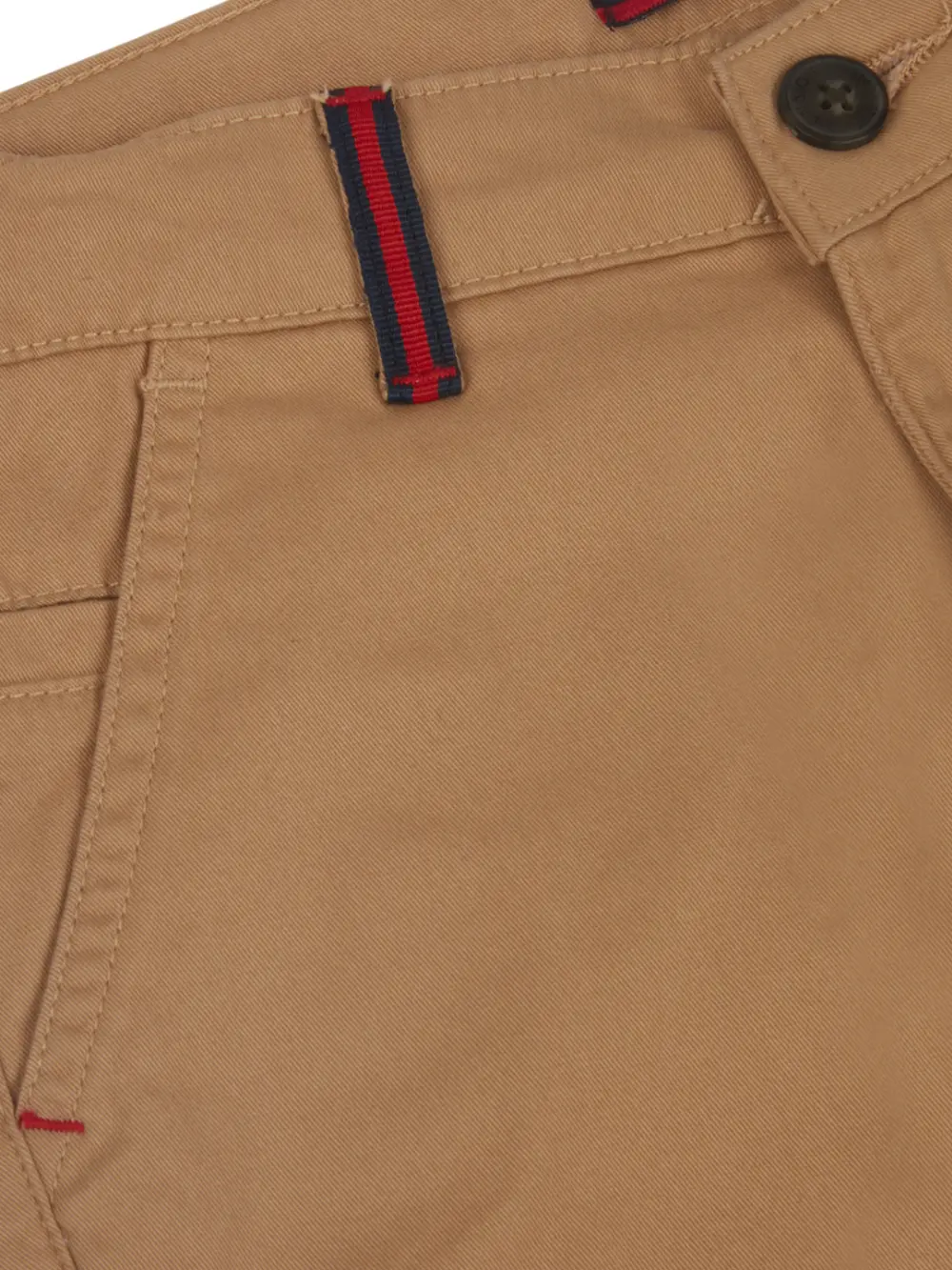Gini And Jony Boys Khaki Solid Cotton Trouser Fixed Waist