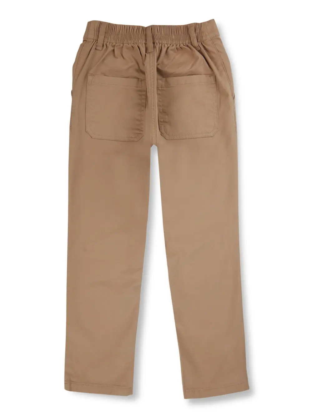 Gini & Jony Boys Brown Solid Cotton Fixed Waist Trouser