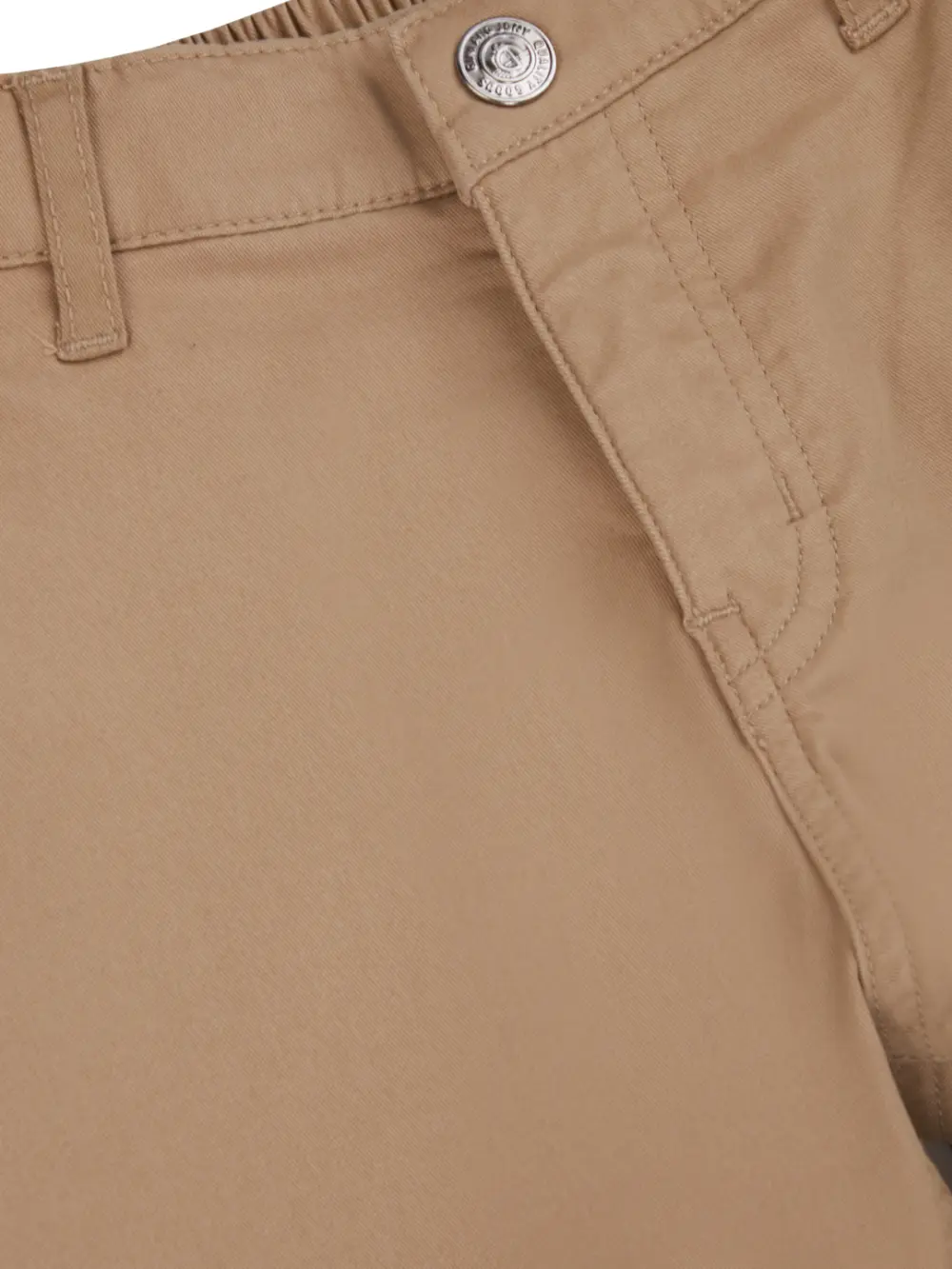 Gini & Jony Boys Brown Solid Cotton Fixed Waist Trouser