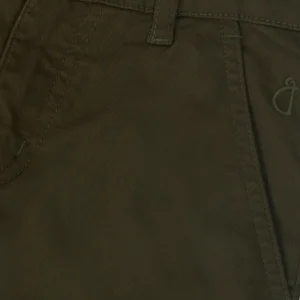 Gini And Jony Boys Olive Solid Cotton Fixed Waist Trouser