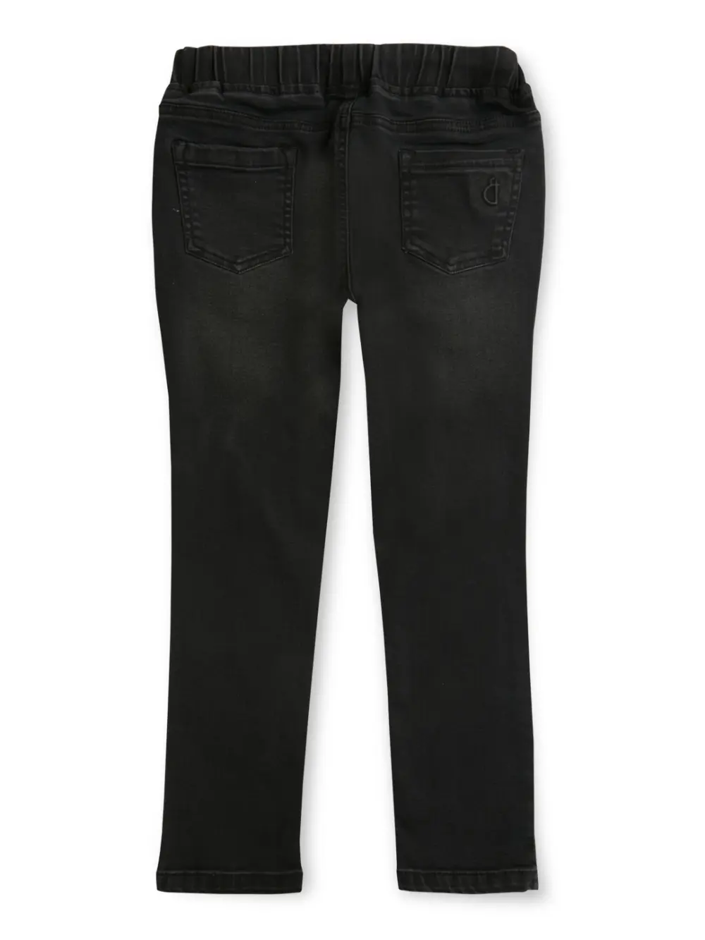 Gini And Jony Boys Black Printed Denim Elasticated Jeans