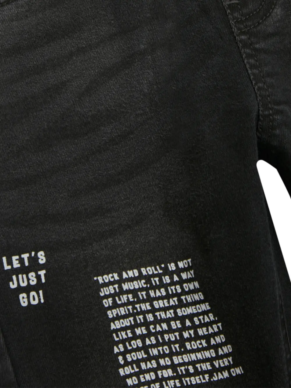 Gini And Jony Boys Black Printed Denim Elasticated Jeans