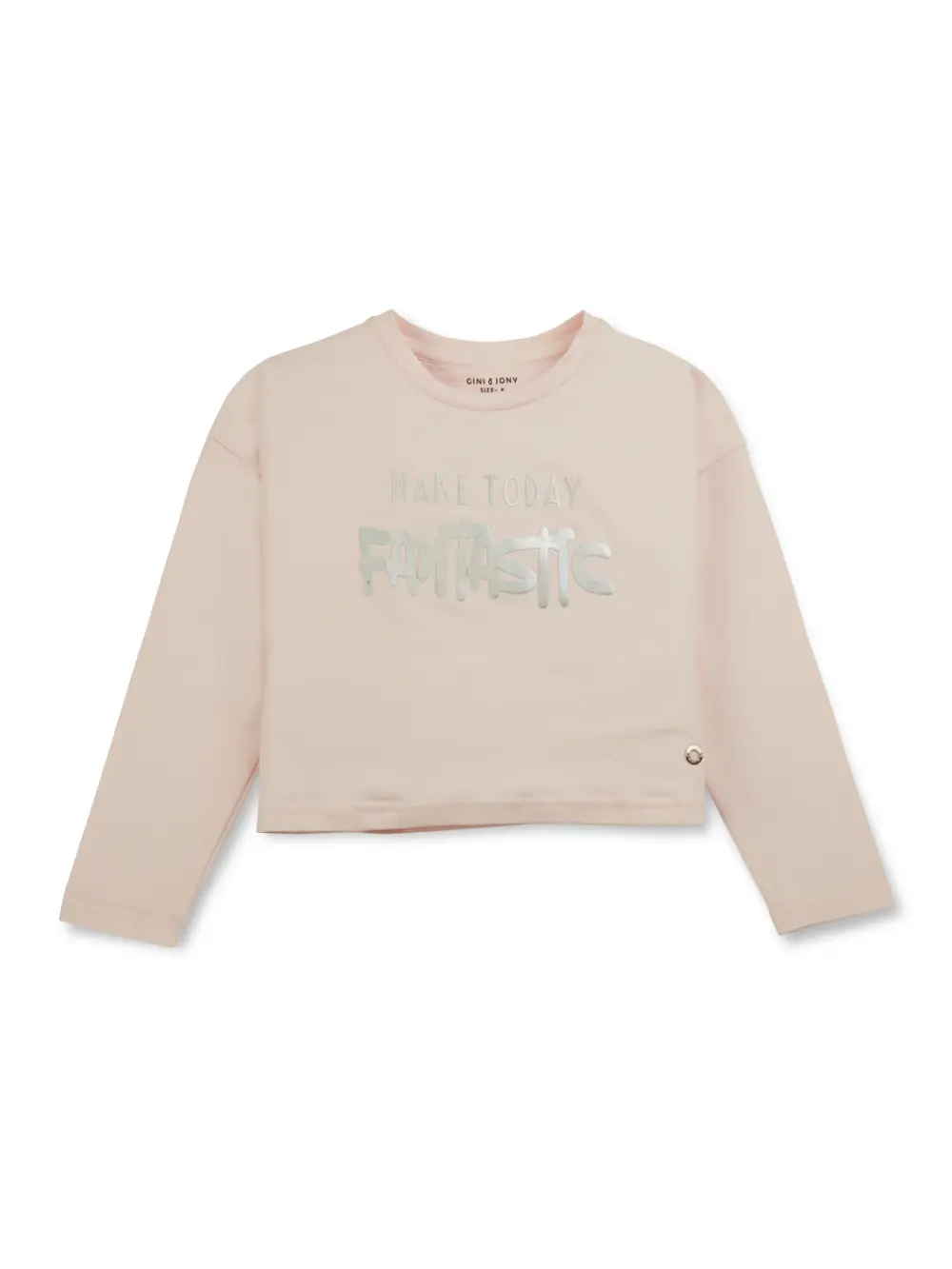 Girls Pink Solid Cotton Knits Top